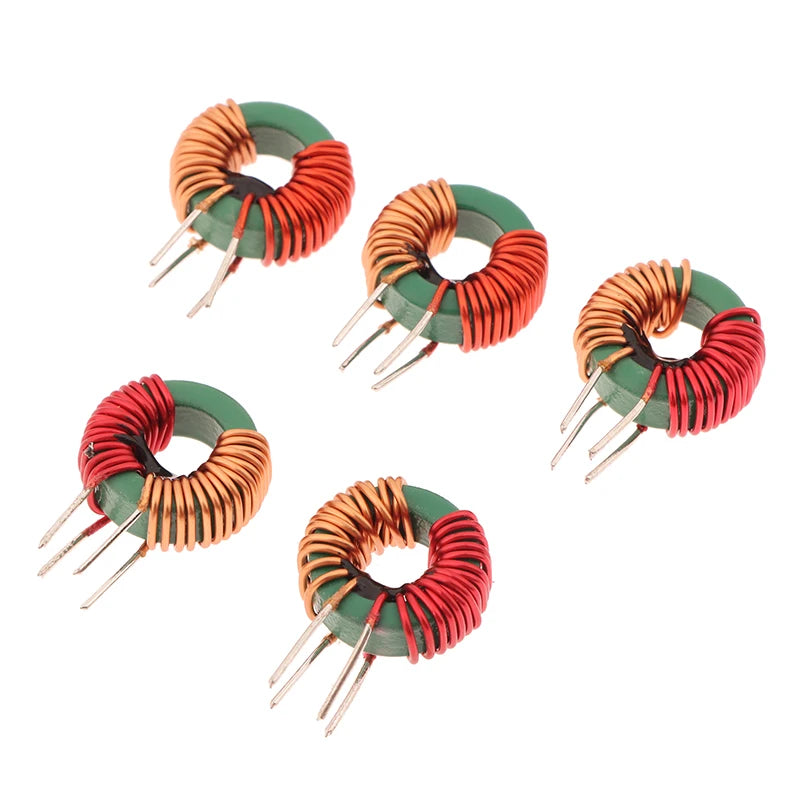 5 Pcs Toroidal Common Mode Inductor 2mH - 14x9x5mm Ferrite Core, 0.7mm Single-Layer Winding,High Current 5A Choke