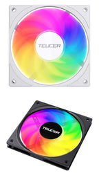 TEUCER ARGB CPU Case Fan 120mm Low Noise Ultra-thin Design 5V 3PIN Motherboard Lighting Sync PWM 800-2400RPM Case Cooler Fan