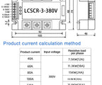 LCTC Voltage Regulator Module 380V Three Phase Solid State Relay 25A 40A 60A 100A 150A 200A SSR Fully Isolated Intelligent AC