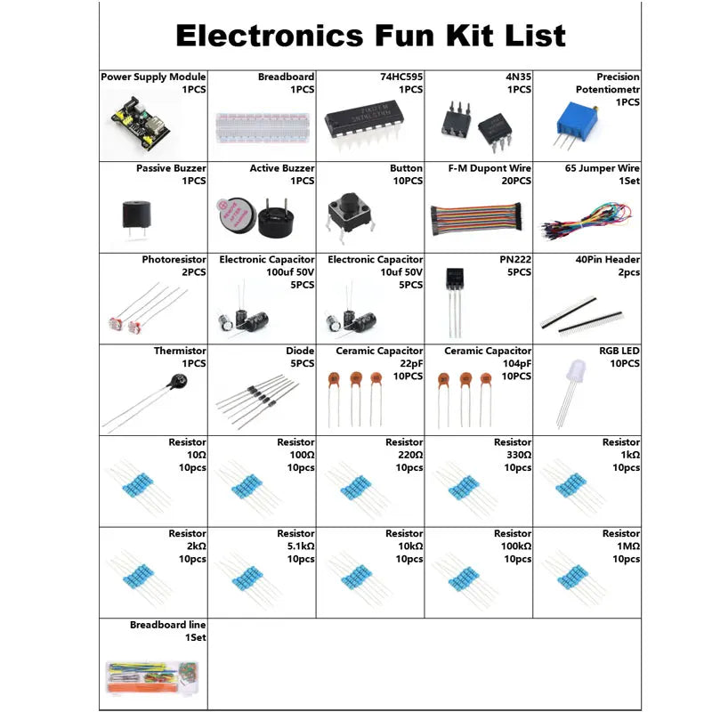 DIY Project Starter Kit For Arduino UNO R3 Kit Electronic DIY Kit Electronic Component Set With Box 830 Tie-points Breadboard
