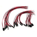 10-50Pcs 2 Pin 2.54mm Pitch Female Jack for Dupont Connector 2P Socket with 26AWG PVC Wire Jumper Cable for Dupont Line PCB DIY