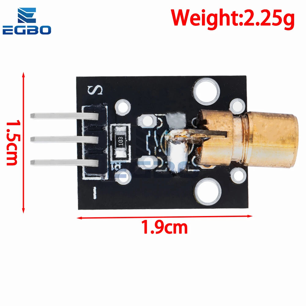 1~20PCS EGBO KY-008 650nm Laser Transmitter Module with Laser Sensor Module Non-Modulator Tube Laser Receiver Module Kit
