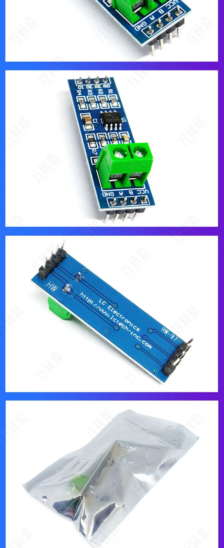 100PCS Max485 Module Rs485 Module Ttl to Rs-485 Module Mcu Development Accessories