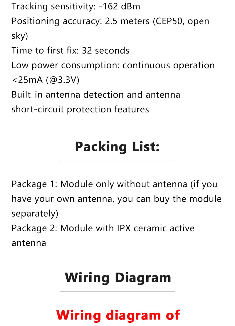 ATGM336H GT‑U8 GPS BDS Beidou Dual‑Mode GNSS Module Satellite Positioning Navigation Module With Ceramic Antenna for Arduino