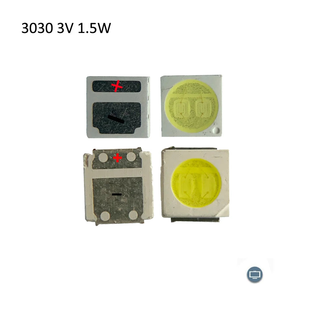 50PCS 100PCS Biggest LED Chip LED Backlight  3030 6 V 2W 1W 3V 1.5W Cool White Cold White For LCD TV Repair