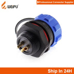 WEiPU SP13 Plastic M13 Waterproof Circular Power Plug Socket Wire Joint Connector 2 3 4 5 7 9Pin for Solar Audio Visual System