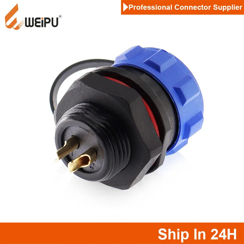 WEiPU SP13 Plastic M13 Waterproof Circular Power Plug Socket Wire Joint Connector 2 3 4 5 7 9Pin for Solar Audio Visual System