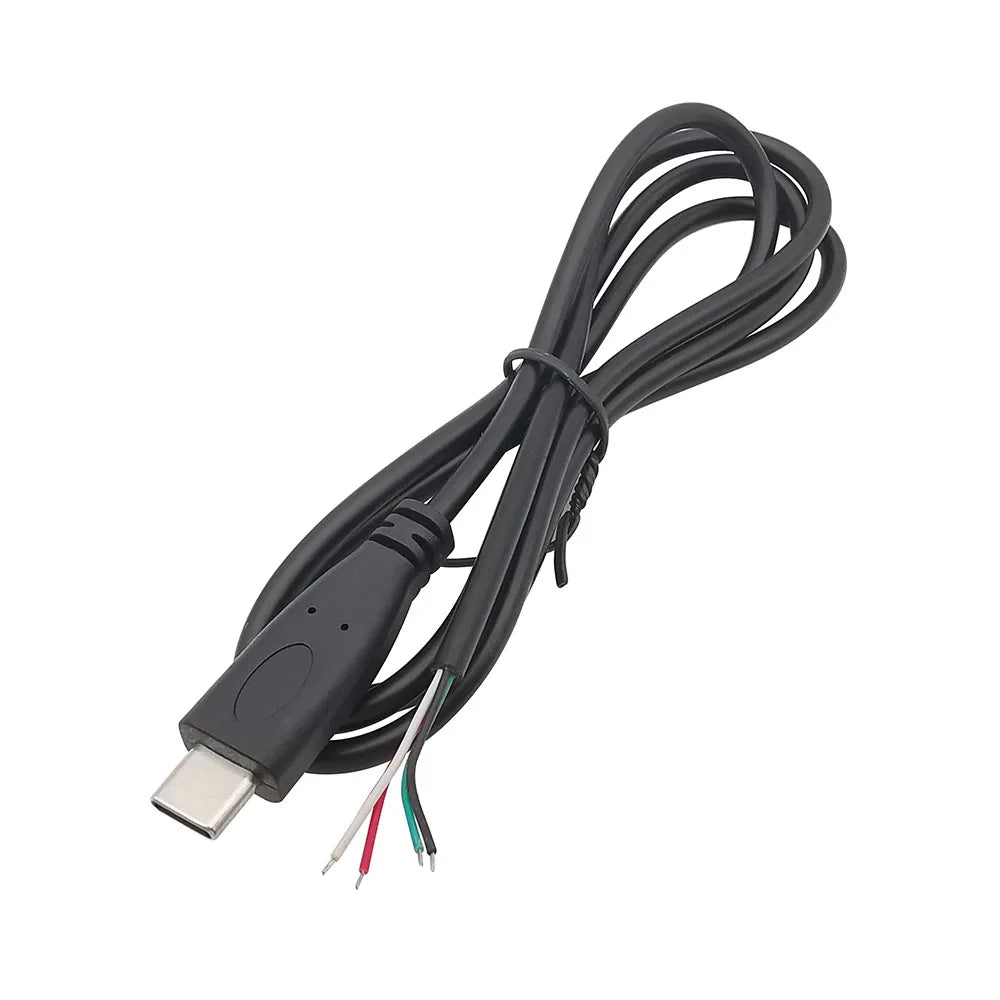 1/3Pcs 0.3M 1M 2M USB Type C Male Female Power Supply Cable Charge Connector Welding 2Pin 4Pin Wire Extension Adapter DIY Repair
