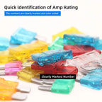 120PCS Mini Blade Fuse Assortment Kit, Automotive Replacement Mini Car Fuses Auto Accessories for Car, RV, Truck, Motorcycle