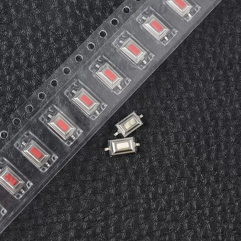 100Pcs/lot 3*6*2.5mm 3*6*2.5H 3x6x2.5mm 2Pin SMD Red/White Push Button Switch Microswitch Tact Switch For PCB
