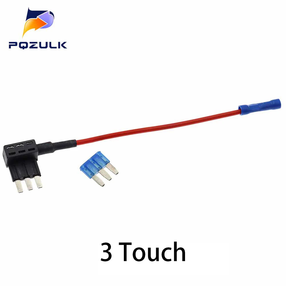 12V Mini Small Medium Size Car Fuse Holder Add-a-circuit TAP Adapter with 10A Standard ATM Blade Fuse Take Electrical Appliances