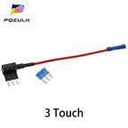 12V Mini Small Medium Size Car Fuse Holder Add-a-circuit TAP Adapter with 10A Standard ATM Blade Fuse Take Electrical Appliances