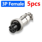 5pcs GX12 Aviation Connector 2 3 4 5 6 7 Pin Male Female M12 Connector Aviator Plug Socket