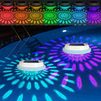 1-2Pack Solar Floating Pool Lighting, RGB Colour Changing Waterproof Pond Lights for Decoration of Swimming Pools, Yard Roads