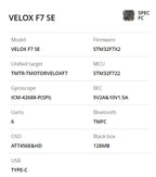 T-motor Velox F7 SE+V50A SE HD Stack (AM32) FC Flight Controller ESC for FPV Racing Drones