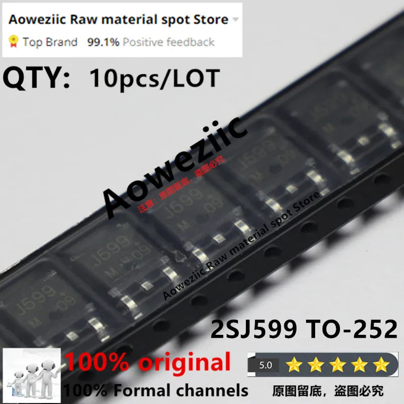 Aoweziic 100% New Imported Original 2SJ599 J599  2SK2414 K2414 2SB1204 B1204 2SC5707 C5707 TO-252 P-channel MOS Transistor