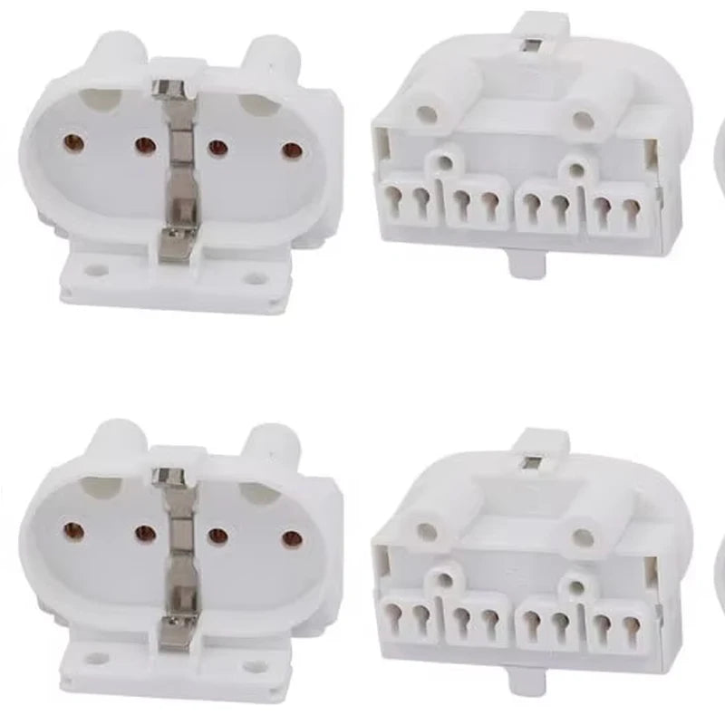 4pcs 2G11 UV Light Base PL H Tube Lamp Holder 2A 500V Fluorescent Lamp Socket Converter T110 Desktop Led Lighting Accessories