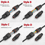 New 4-1PC IP68 Waterproof Joint Wire Quick Connection Connector 2/3 Pin Solder Less LED Lamp Wiring Outdoor Rainproof Terminal