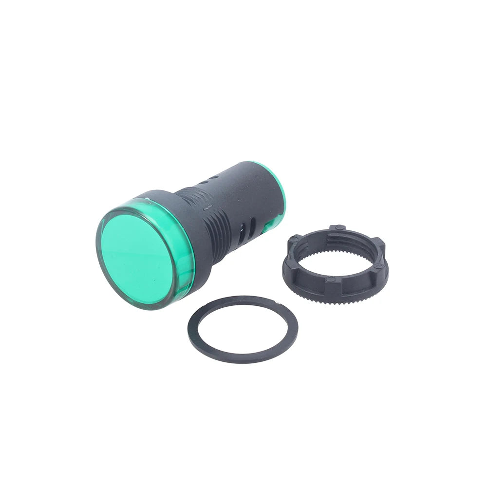1PCS 22mm Panel Mount Signal Power Led Indicator Light Pilot Lamp Blue Green Red White Yellow Plastic 12V 24V 220V 110V 380V