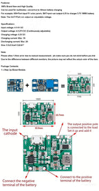 Lithium Li-ion 18650 3.7V 4.2V Battery Charger Board DC-DC Step Up Boost Module TP4056 + MT3608 DIY Kit Parts