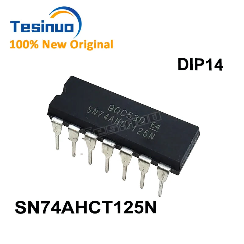 10PCS New Original SN74AHCT125N 74AHCT125N DIP-14 Quad Bus Buffer Gate Logic Chip 3-State Output IC In Stock Fast Shipping