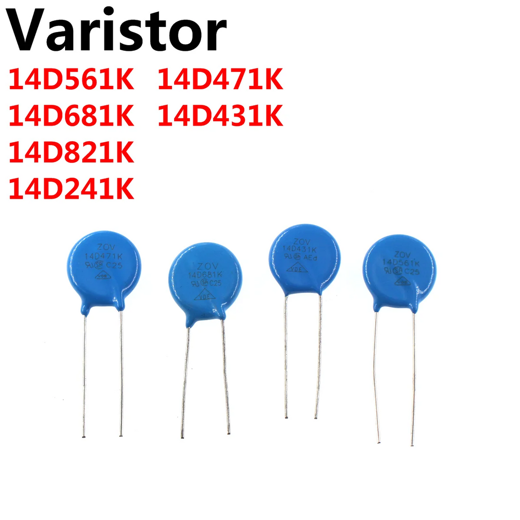 50PCS varistor 14D561K 14D681K 14D821K 14D241K 14D471K 14D431K