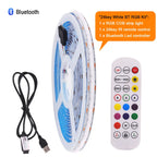 Wifi Bluetooth-compatible RGB COB LED Strip Light 5V 24key 44key Kit Remote Control 576LED High Density Linear Lights Flex Tape