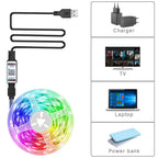 DC 5V LED Strip Light RGB USB 24Key Bluetooth Infrared LED Remote Control For Holiday Lighting Room Decoration Gaming For Girls