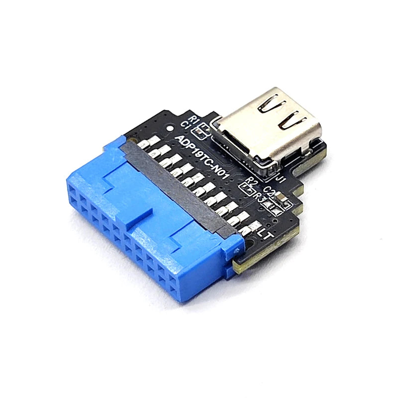 19pin to Type C Converter 19 Pin Internal Header to USB 3.1/3.2 Type C Adapter 10Gbps for PC Desktop Motherboard Connector Riser