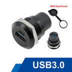 1Pcs Metal Round Socket Module D Type RJ45 Straight Through Network USB2.0 USB3.0 Connector Panel Mounting HDMI CAT6