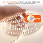 5mm 8mm Led Strip Light RA98 10mm PCB 2700K 3000K 3500K 4000K 5000K 6000K 5m 10m 24V 2835 120 240 LEDs Flexible Tape Lighting
