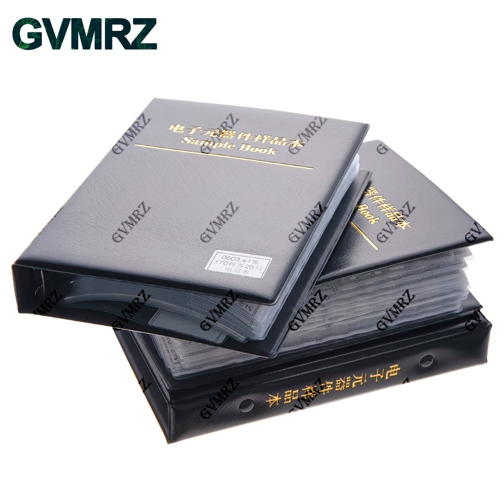 Resistor Kit SMD Book  Resistor Assortment Kit 0201 0402 0603 0805 1206 1% FR-07 170 Values 0R-10M Smd DIY Sample Book