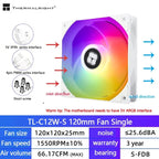 Thermalright TL-C12C 3 in 1 120mm Cooling Fan 5V ARGB gamer Adjust Speed Cooler argb Adjustable computer Case Fan ventilador