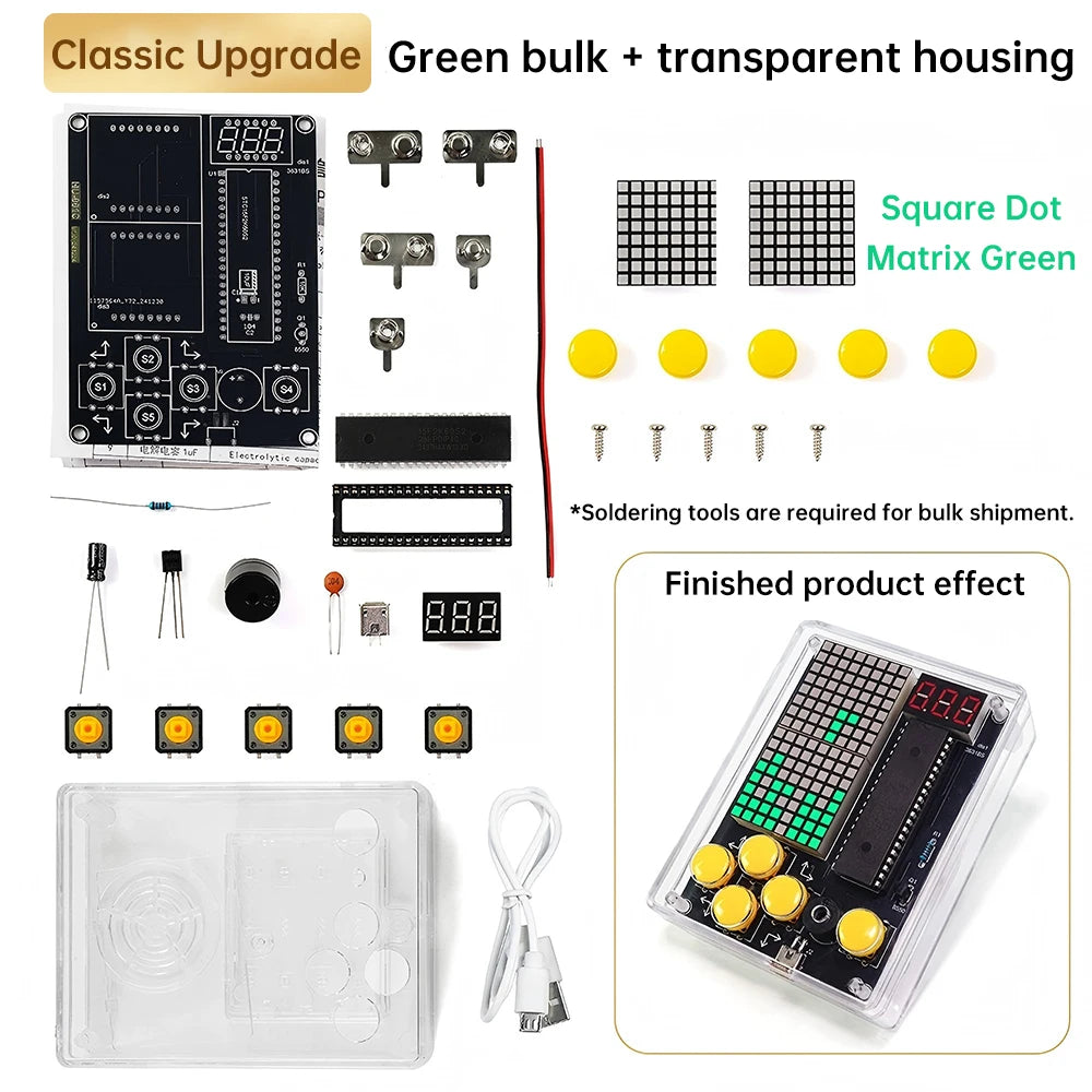 Pixel Gamer DIY Kit Pocket Gamer 51 Microcontroller Electronic Circuit Teaching Experiment Soldering Practice Module