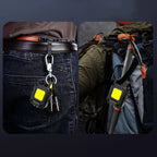 Keychain Light Mini Multifunctional Camping Flashlight USB Rechargeable LED Portable Bright COB Pocket Clip Lantern Outdoor Work