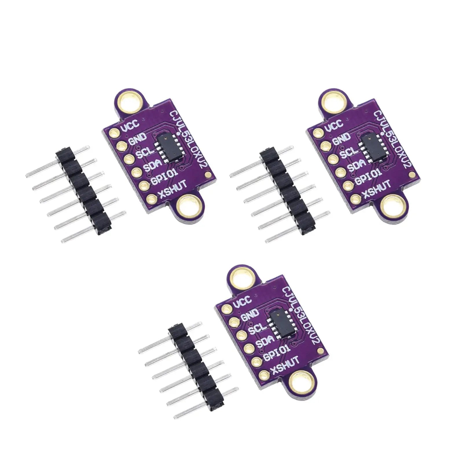 5Pcs VL53L0X Time-of-Flight (ToF) 940nm Laser Ranging Sensor Breakout GY-VL53L0XV2 Distance Measurement Module IIC for Arduino ﻿