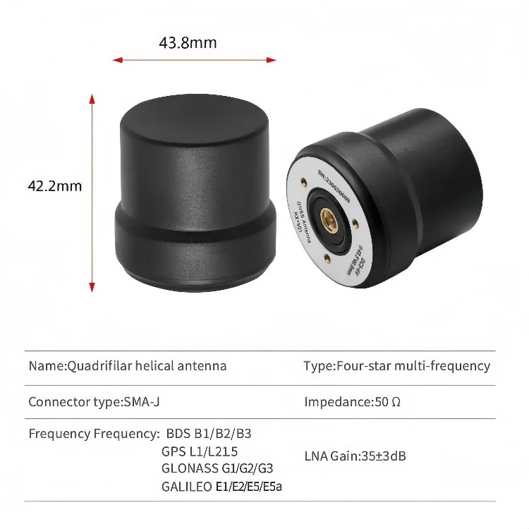 RTK UM980 High Accuracy Multi-Frequency Unicore GNSS Module VS F9P with Antenna for GPS Base Station RTK Receiver Board OEM