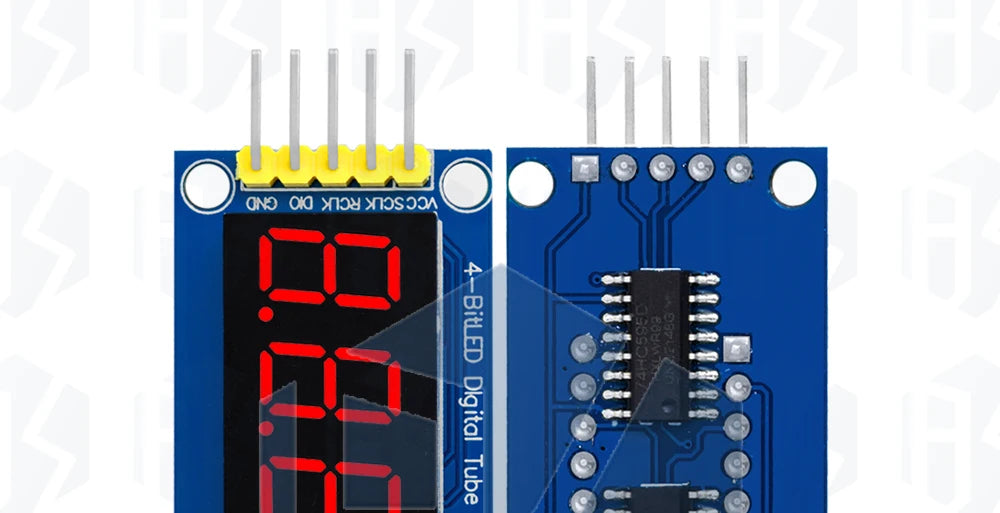 ‌4-Digit 7-Segment LED Display Module with 74HC595 Shift Register (Serial Interface) for Arduino