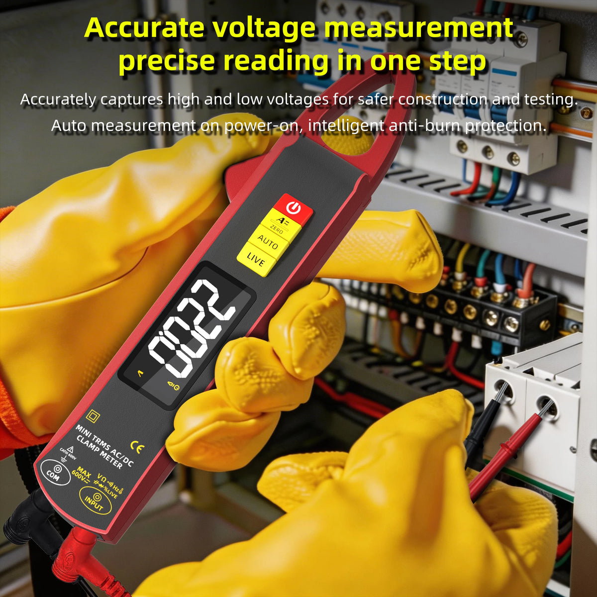 NEW UX2 Digital Clamp Meter 200A Auto-ranging Non-contact Current Voltage Frequency Temperature Voltmeter Multimeter