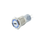 16/19/22mm metal Key rotary push button 2/3 position latching knob Switch Press Button rotary Rotate LED light rotation IP65