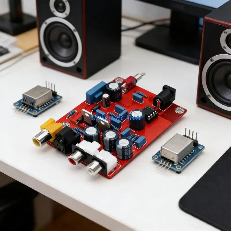 E65E TDA1543 CS8412 DACs Sound Decoders Board With Opticals Coaxials Input For HiFi Sound System Upgrades