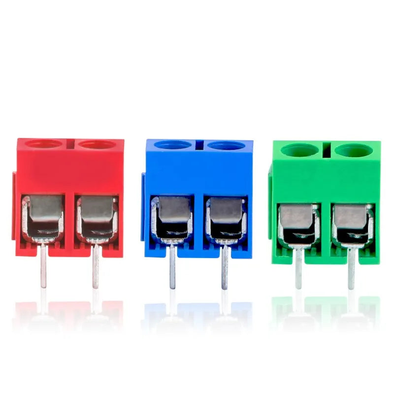10/20/50Pcs/lot KF301-5.0-2P KF301-3P Pitch 5.0mm Straight Pin 2P Screw PCB Terminal Block Connector Blue Green power connector