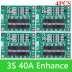 BMS 3S/4S 5A 10A 20A 25A 40A 60A Li-ion Lithium Battery Charger Protection Board 18650 For Drill Motor 12V with Enhance/Balance