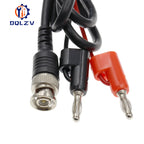 1M BNC Q9 to Dual Alligator Clip Oscilloscope Test Probe Leads 4MM Banana Plug Cables Connector Dual Tester Tools for