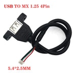4pin 5pin USB to XH2.54/PH2.04p/MX1.25/SH1.0 Female/Male Cable USB To DuPont Data Adapter 30cm 18AWG 14AWG Touch Screen Cable