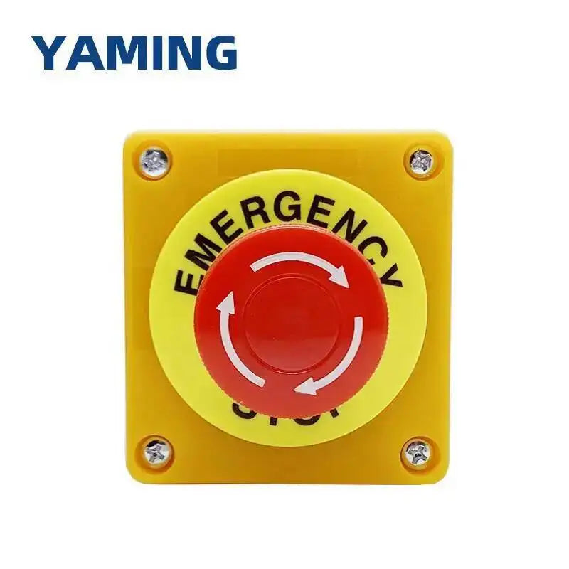 22mm Emergency Stop Push Button Switch 1NO 1NC 10A 660V Waterproof Box Explosion-proof Anti-corrosi Manual Control