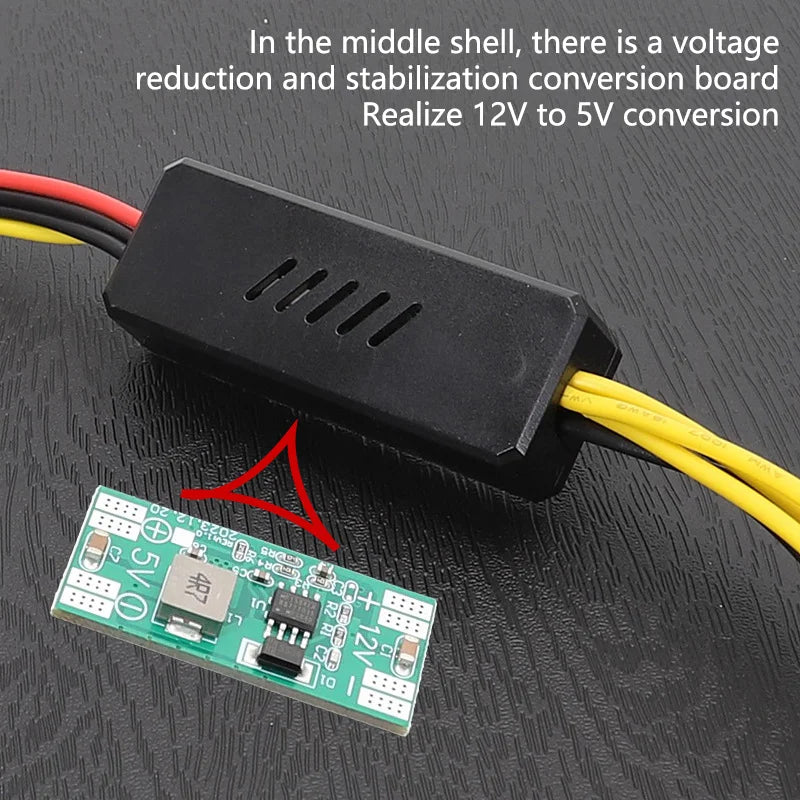 DC 5525 To SATA Hard Drive Power Supply Cable DC 12V To 4Pin Molex HDD Cable Step-down Voltage Regulator