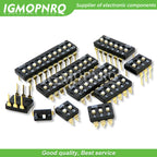 5PCS Toggle switch DIP SMD 1/2/3/4/5/6/8/10PIN ibuw slide switch socket 1 2 3 4 5 6 8 10 bits Pitch 2.54mm Black Snap Switch