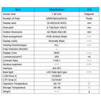 1.28 Inch TFT LCD Display Module Round Screen Full Viewing Angle IPS with Capacitive Touch Screen Module GC9AO1 Driver Chip 3.3V