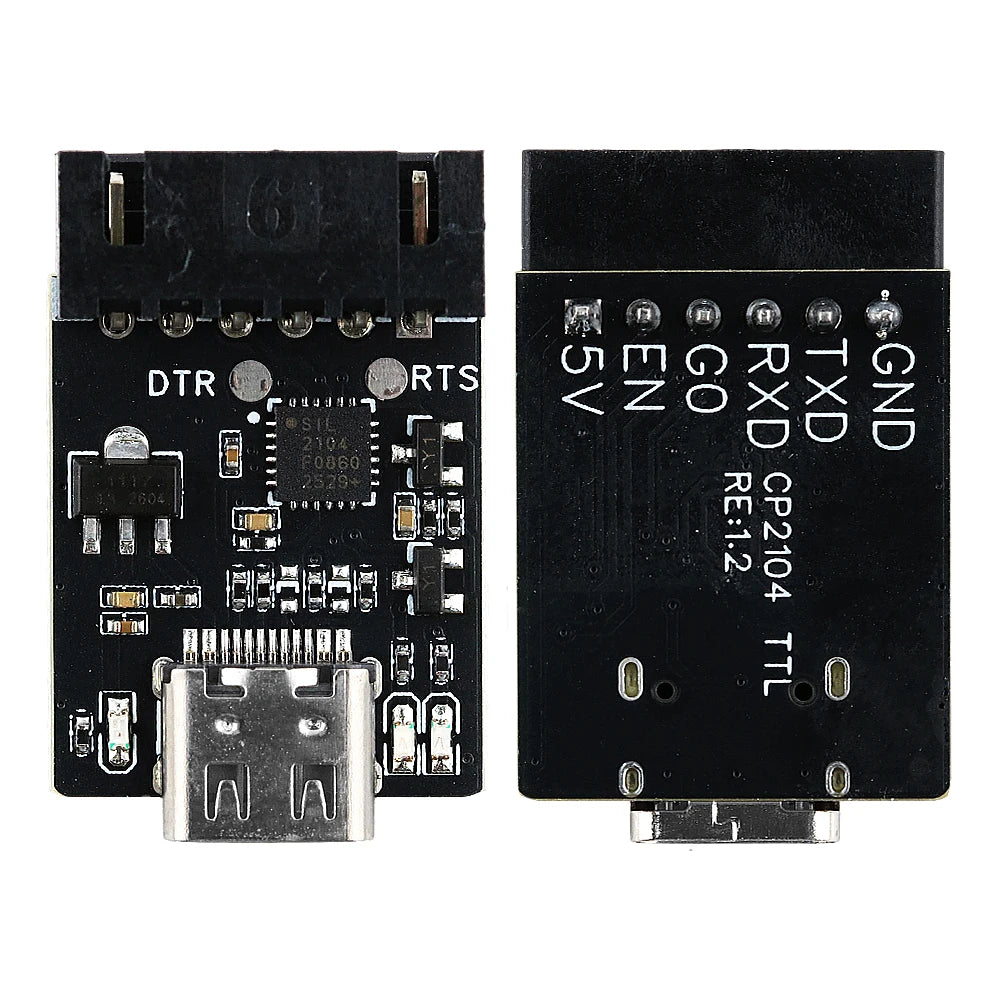 CH9102F CP2104 Downloader Module Chip Program Burning for ESP32 MINI 7Pin TYPE-C USB to UART RS232 RS485 Serial Port Download